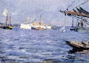 Anders Zorn The Battleship Baltimore in Stockholm Harbor oil painting reproduction